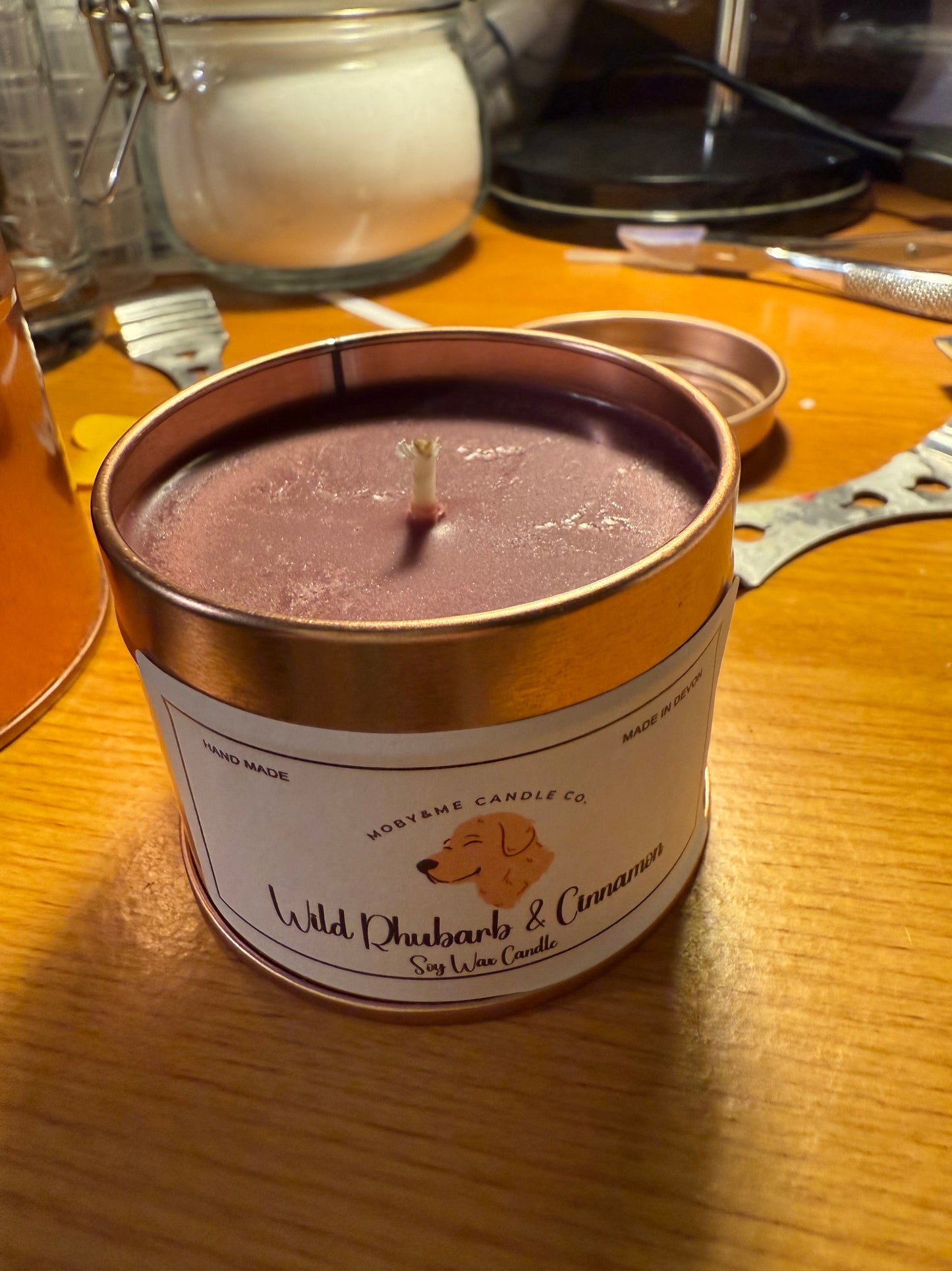 Wild Rhubarb & Cinnamon Soy Wax Candle