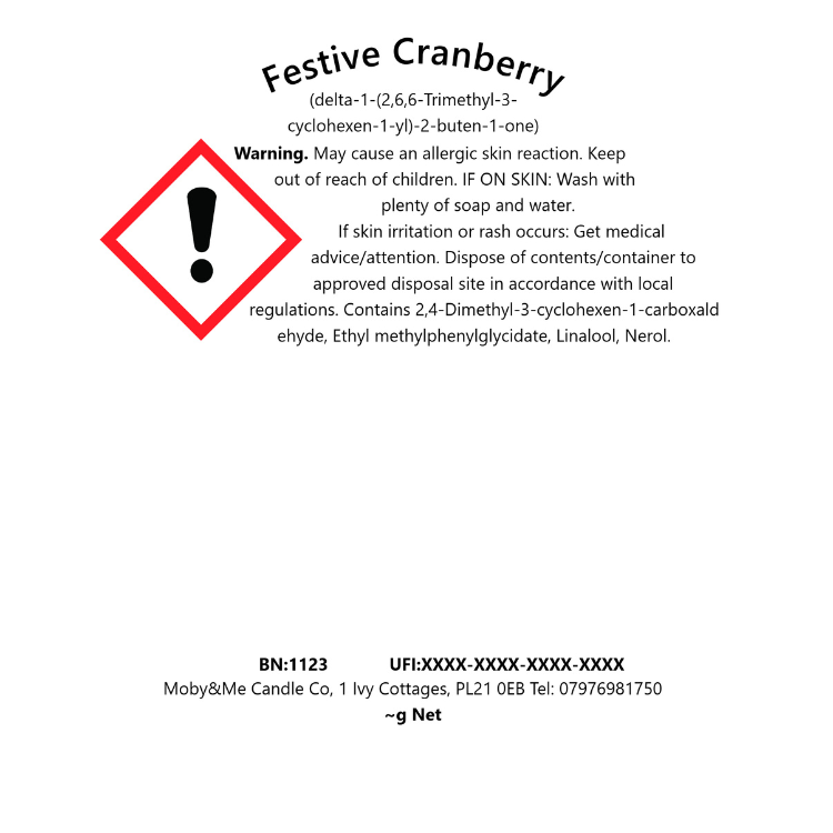 Festive Cranberry Soy Wax Candle
