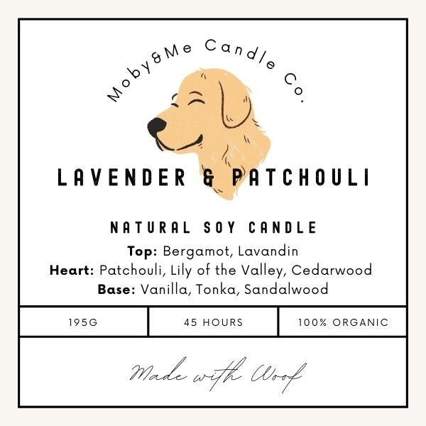Large Lavender & Patchouli Insect Repellent Soy Candle