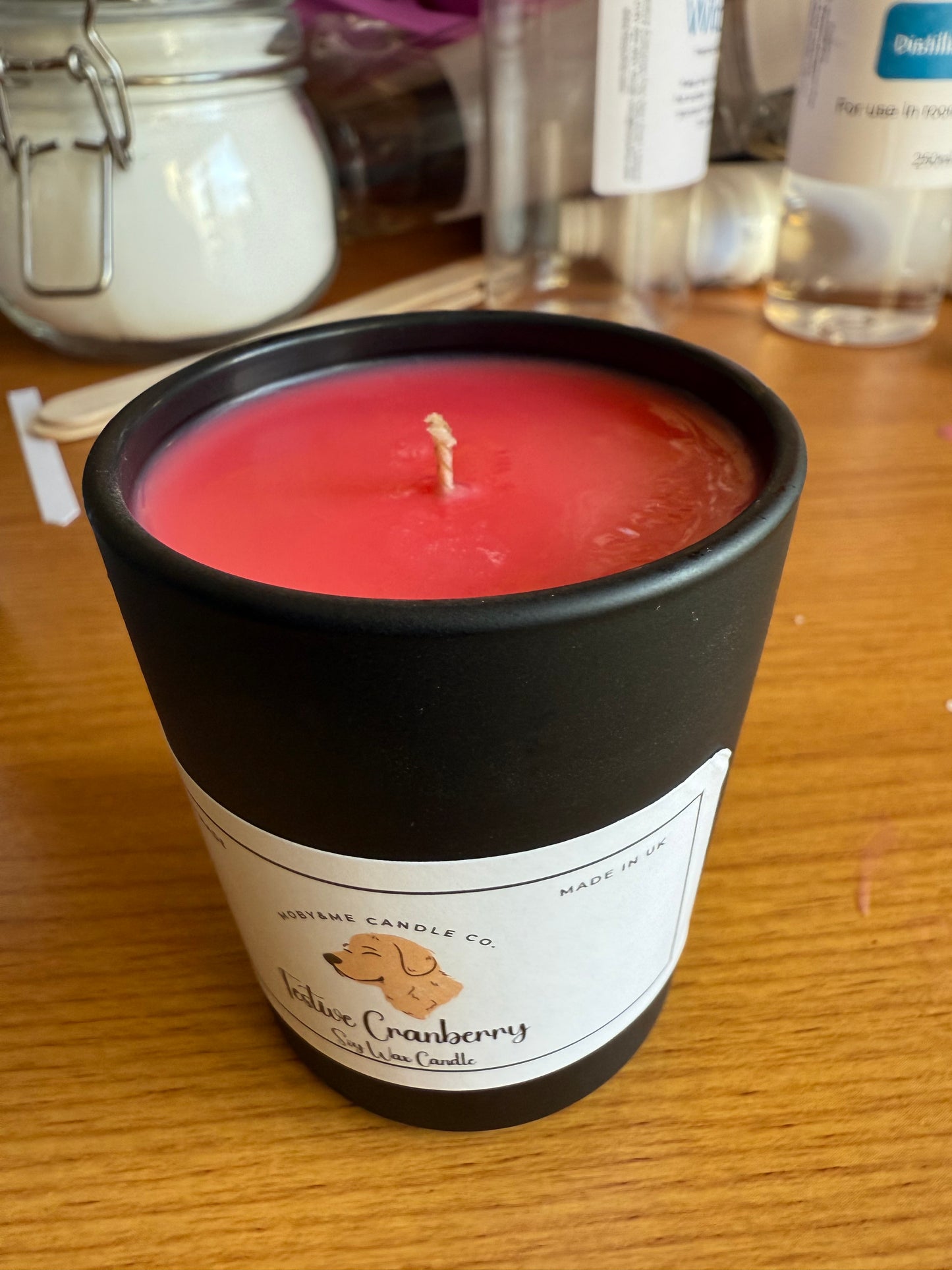 Festive Cranberry Soy Wax Candle