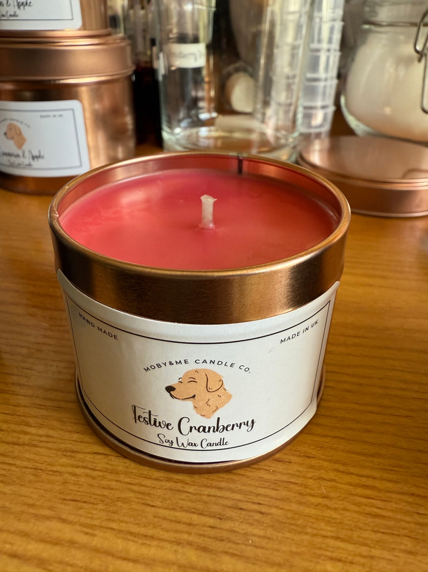 Festive Cranberry Soy Wax Candle