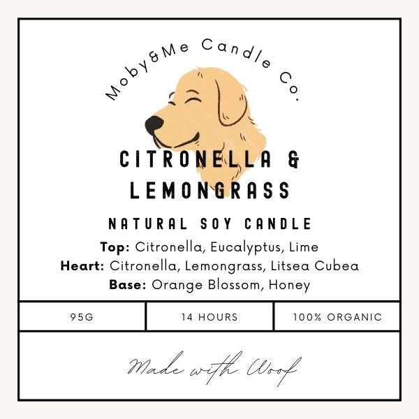 Small Citronella & Lemongrass Insect Repellent Soy Candle