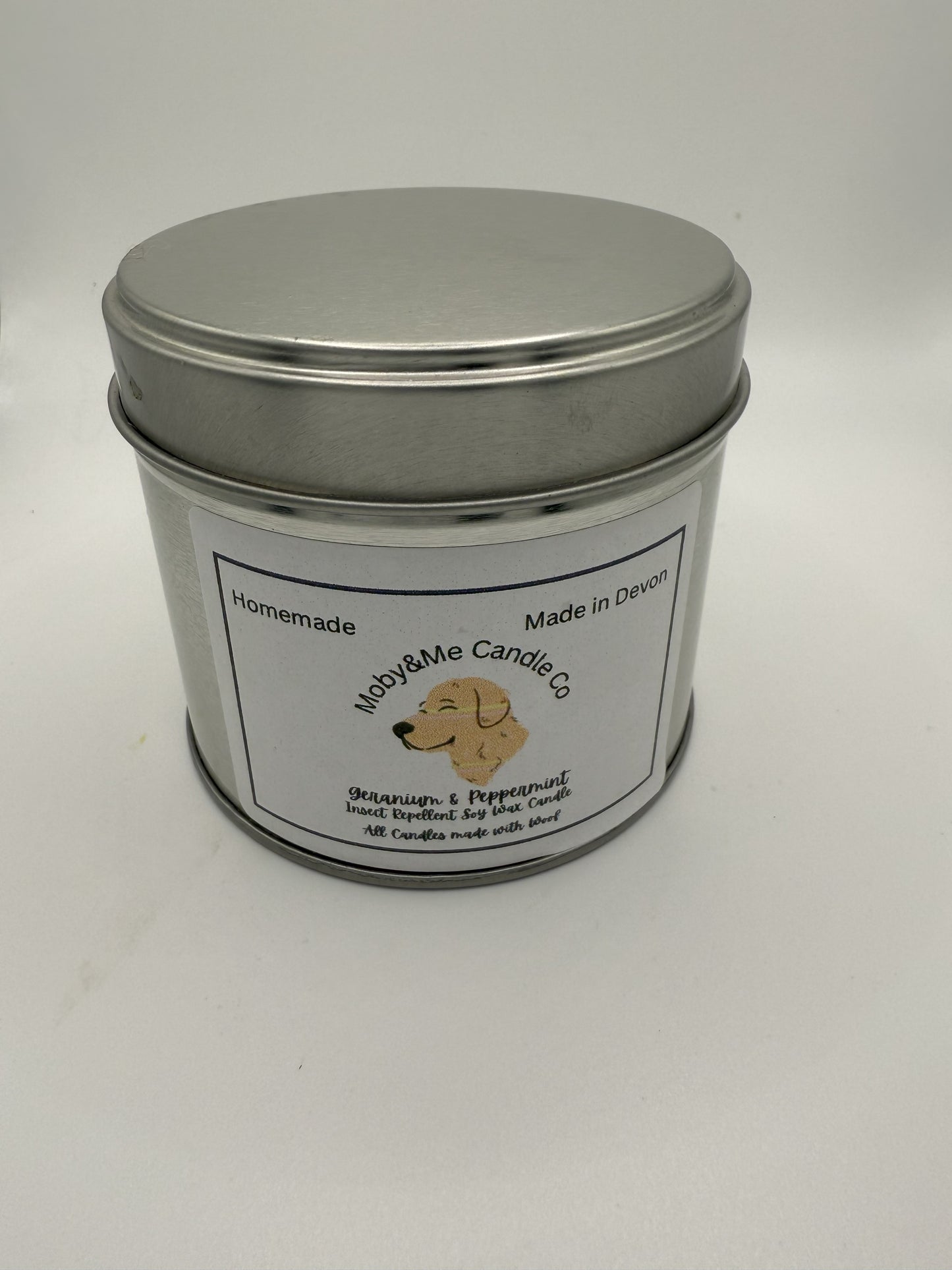 Large Geranium & Peppermint Insect Repellent Soy Candle