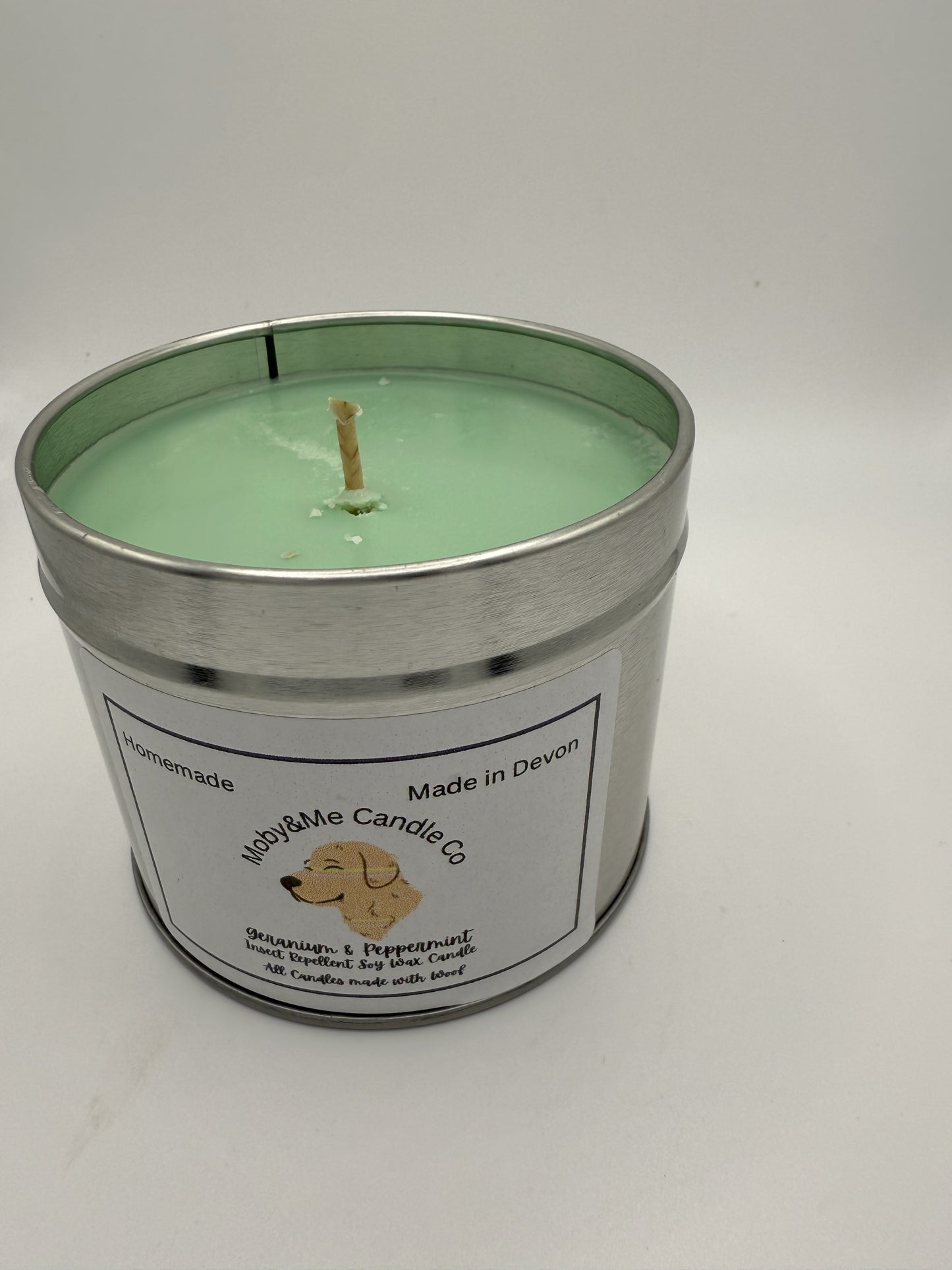 Large Geranium & Peppermint Insect Repellent Soy Candle
