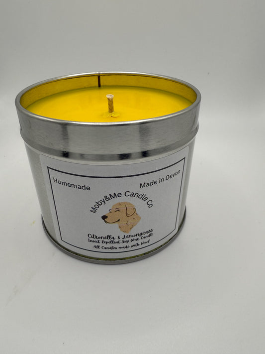 Large Citronella & Lemongrass Insect Repellent Soy candle