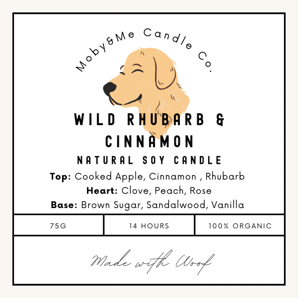 Wild Rhubarb & Cinnamon Soy Wax Candle