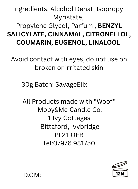 Savage Elixir Eau de Parfum 30ml Inspired by Dior Sauvage Elixir